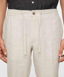 J.Lindeberg Soren Drape Linen Pants Moonbeam