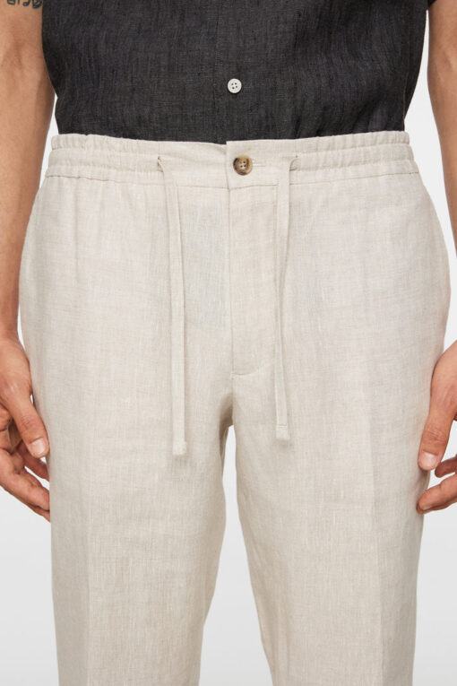 J.Lindeberg Soren Drape Linen Pants Moonbeam