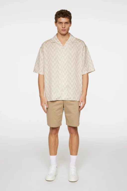 J.Lindeberg Ellis Stack Bridge Print Shirt Moonbeam