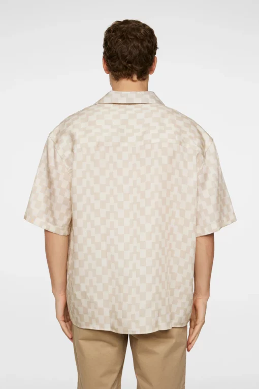 J.Lindeberg Ellis Stack Bridge Print Shirt Moonbeam