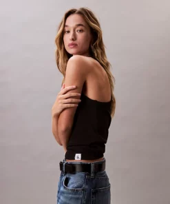 Calvin Klein Slim Ribbed Lounge Tank Top Black