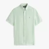 Tommy Hilfiger Washed Pure Linen Shirt Opal Green
