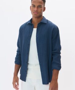 Matinique MAmarc Linen Shirt Dark Navy