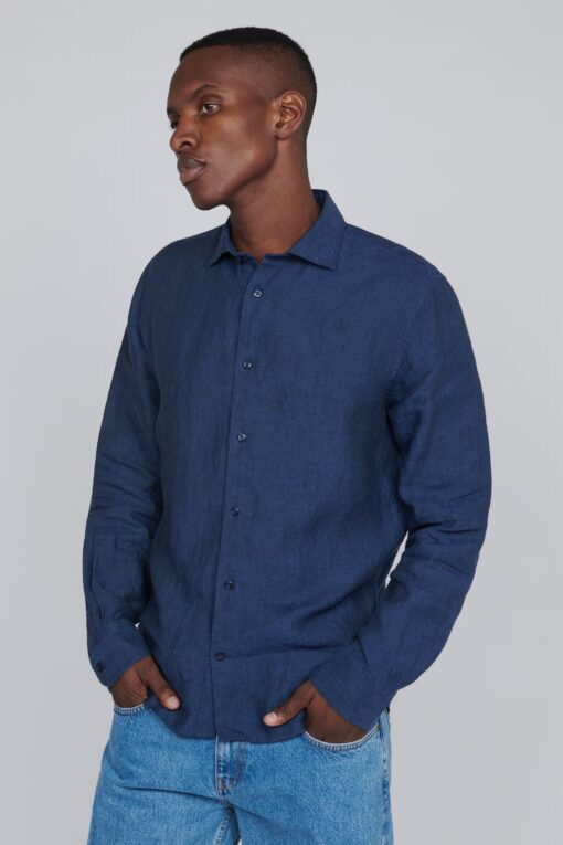 Matinique MAmarc Linen Shirt Dark Navy