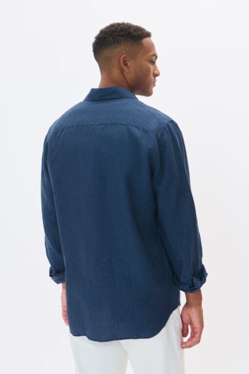 Matinique MAmarc Linen Shirt Dark Navy