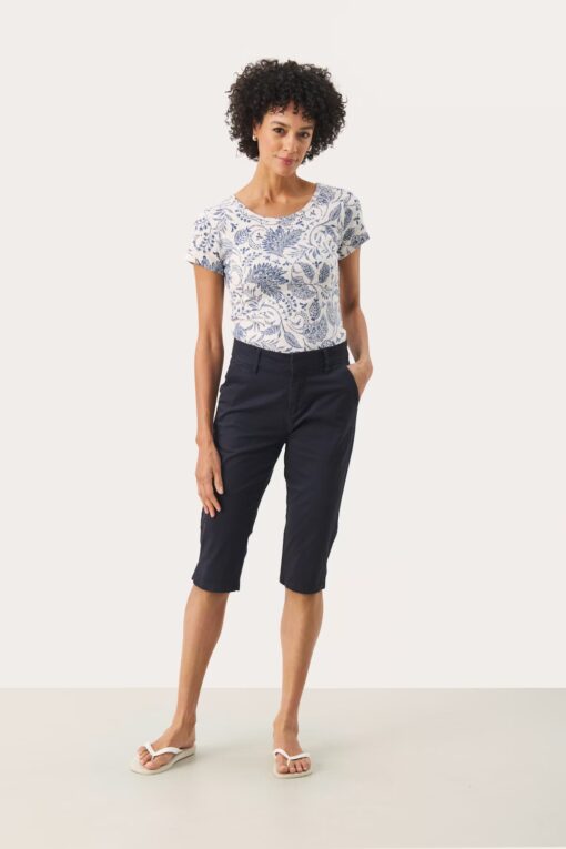 Part Two RenataPW Capri Pants Dark Navy