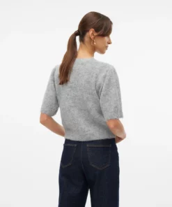 Vmnovah O-Neck Puff Pullover Grey