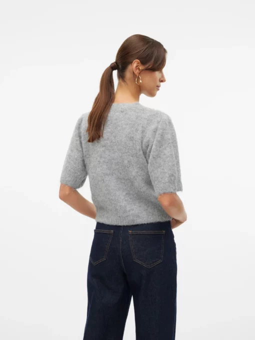 Vmnovah O-Neck Puff Pullover Grey