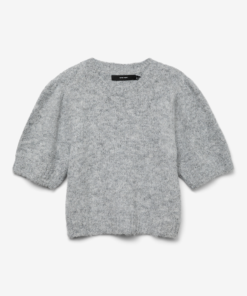 Vmnovah O-Neck Puff Pullover Grey