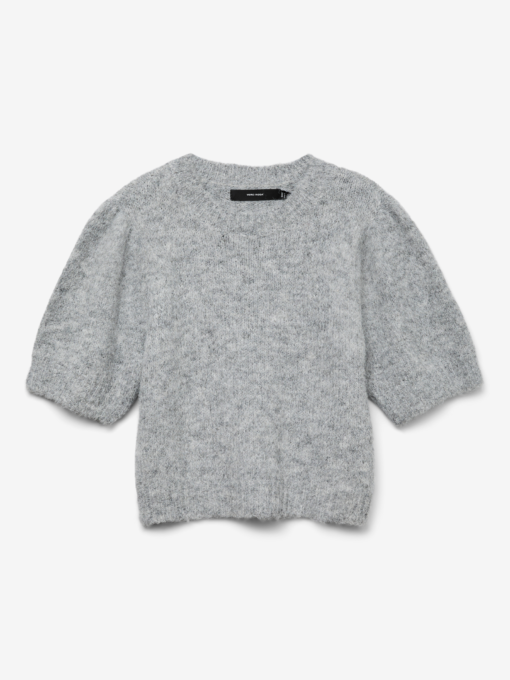 Vmnovah O-Neck Puff Pullover Grey