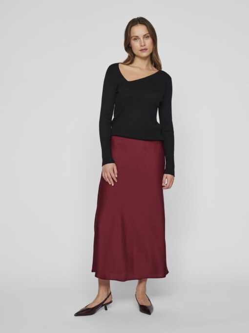 Viellette HW Midi Skirt Cabernet