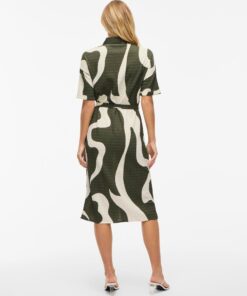Vizeya Zera Midi Shirt Dress Deep Depths