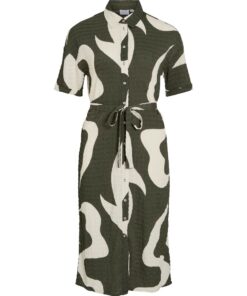 Vizeya Zera Midi Shirt Dress Deep Depths