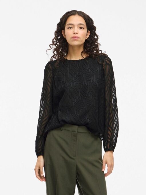 Vimika O-Neck Top Black Beauty
