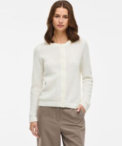 Vila Dalo O-neck Knit Cardigan White Alyssum