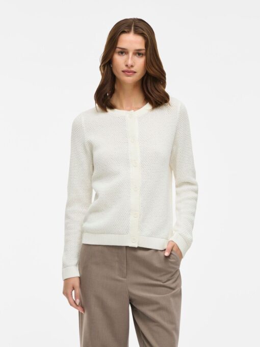 Vila Dalo O-neck Knit Cardigan White Alyssum