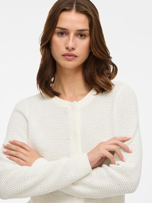 Vila Dalo O-neck Knit Cardigan White Alyssum