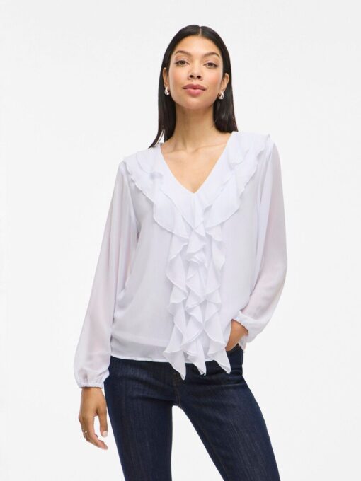 Viane Frill Top Snow White