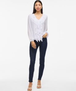 Viane Frill Top Snow White