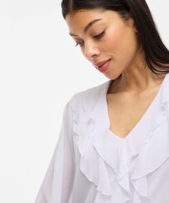 Viane Frill Top Snow White