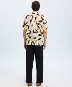 Slhregnoa Mix Resort Shirt Egret