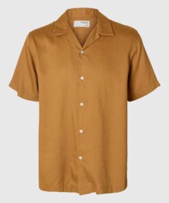 Slhregnoa Mix Resort Shirt Chipmunk