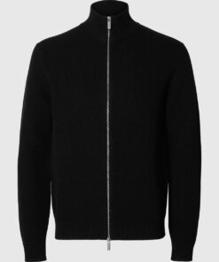 Slhdane Structure Knit Full Zip Black