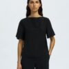 Slflorenza Cowl Neck Top Black