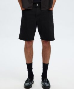 Slhreg Alex Black Denim Shorts