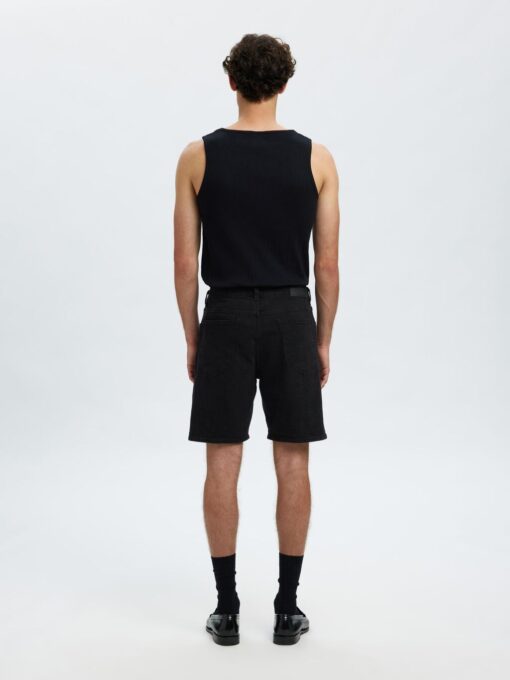 Slhreg Alex Black Denim Shorts