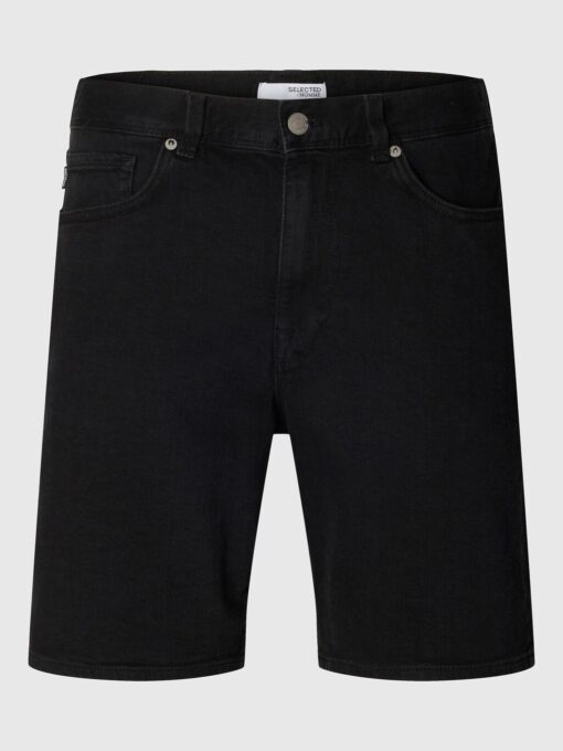 Slhreg Alex Black Denim Shorts