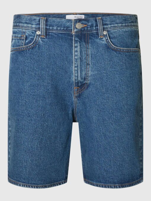 Slhreg Alex Mid Blue Denim Shorts