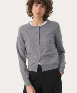 Part Two NoelaniPW Cardigan Medium Grey Melange