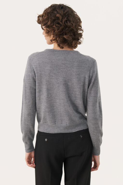 Part Two NoelaniPW Cardigan Medium Grey Melange