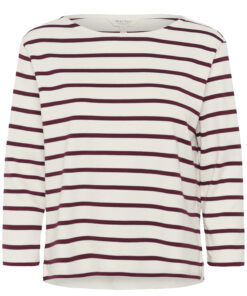 Part Two Nela T-shirt Tawny Port Stripe