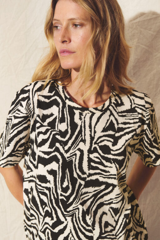 Part Two NahidPW T-shirt Black Animal Print