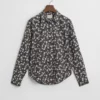 Gant Woman Reg Floral Print Voile Shirt Classic Blue