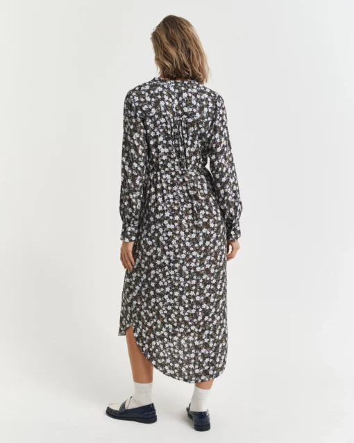 Gant Woman Reg Floral Print Dress Classic Blue