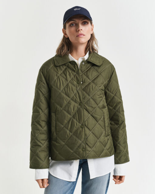 Gant Woman Quilted Moss Green