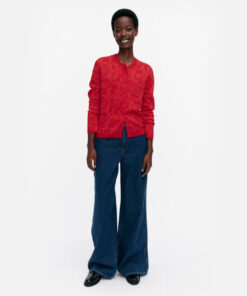 Marimekko Mutka Mini Piirto Unikko Cardigan Red