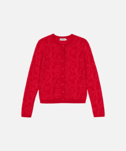 Marimekko Mutka Mini Piirto Unikko Cardigan Red