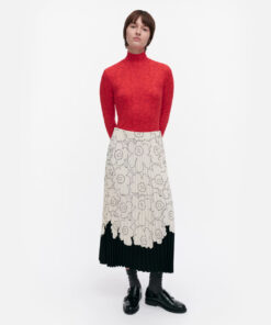 Marimekko Piiru Piirto Unikko Placement Skirt Black, Offwhite