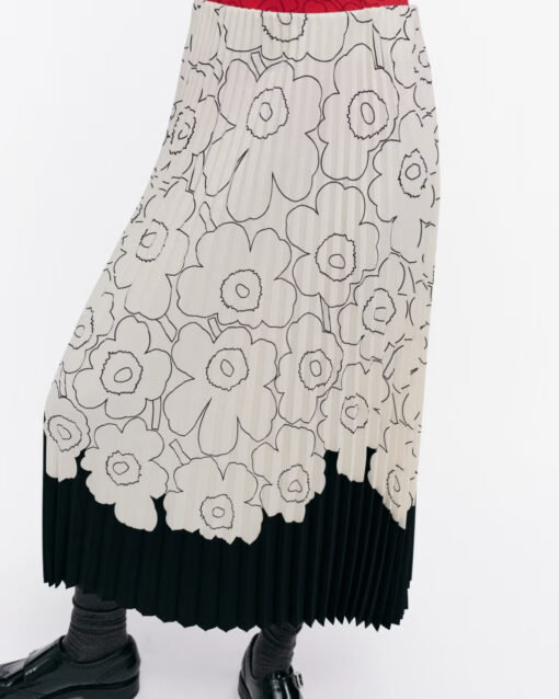 Marimekko Piiru Piirto Unikko Placement Skirt Black, Offwhite