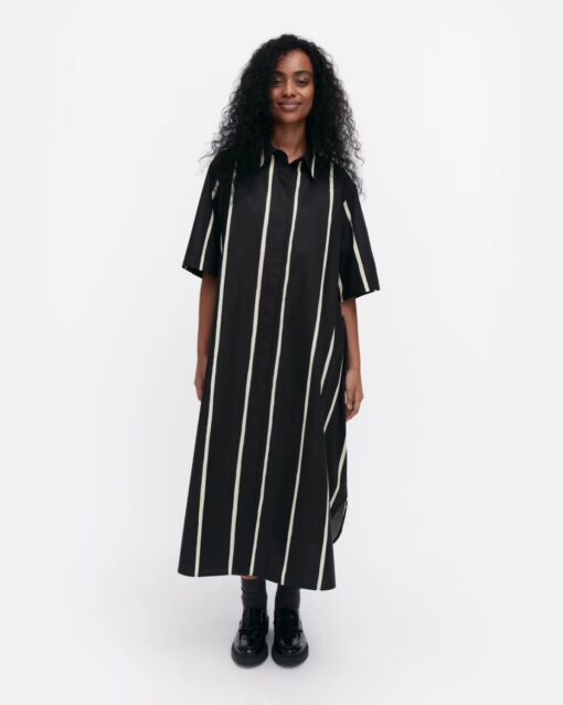 Marimekko  Paperi Puhveli Dress Black, Light Yellow