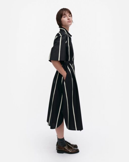 Marimekko  Paperi Puhveli Dress Black, Light Yellow