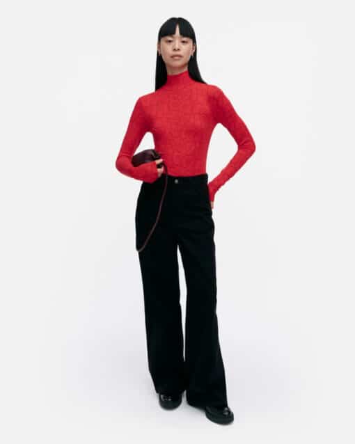 Marimekko  Solmia Piirto Unikko T-Neck Red