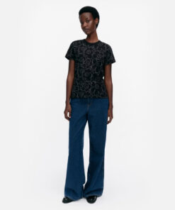 Marimekko Heleys Piirto Unikko T-shirt Black