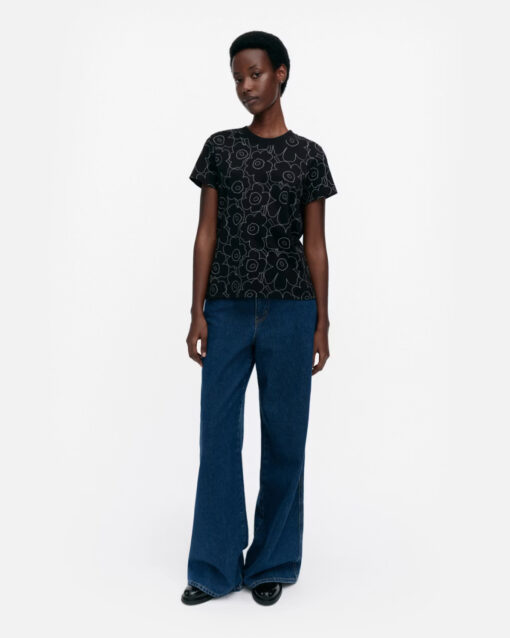 Marimekko Heleys Piirto Unikko T-shirt Black