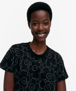 Marimekko Heleys Piirto Unikko T-shirt Black
