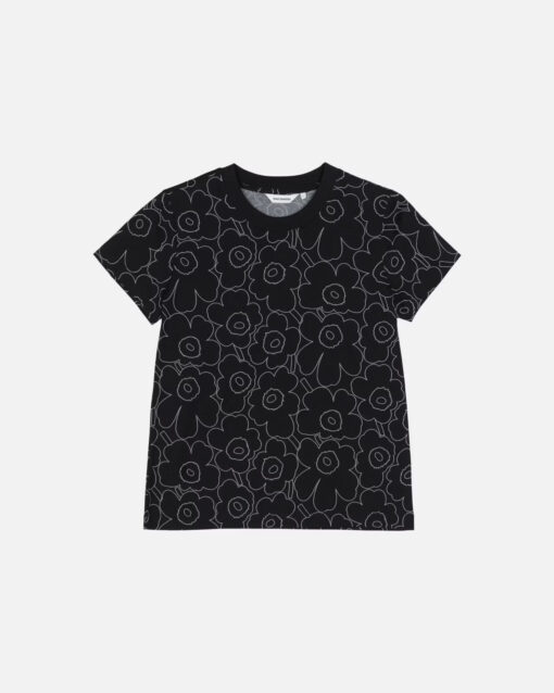 Marimekko Heleys Piirto Unikko T-shirt Black